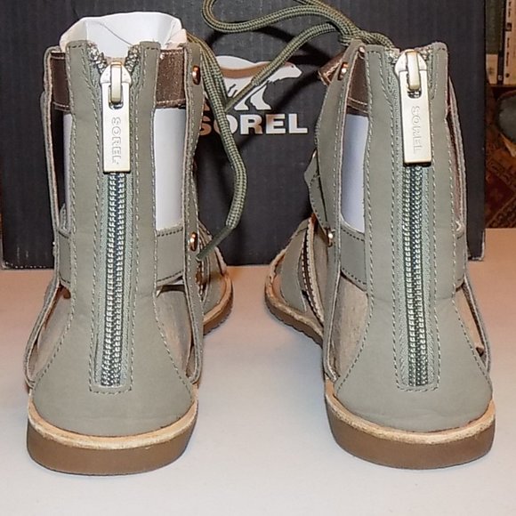 Sorel Ella lace up Sage leather EU39 US8 - Picture 9 of 13